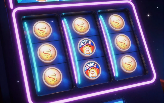 Leuchtende Slot-Walze mit Jackpot-Symbolen f&uuml;r den zweiten Einzahlungsbonus im GambleZen Casino